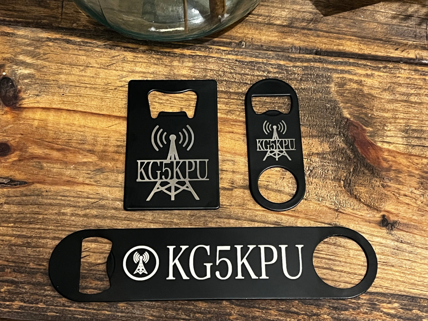 Black Stainless Steel Bottle Openers Personalized Engraved