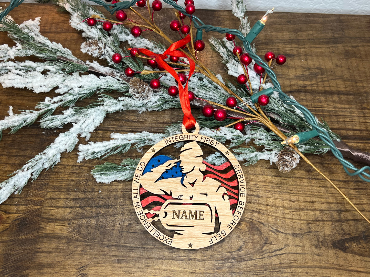 Custom Aircrew Wooden Ornament