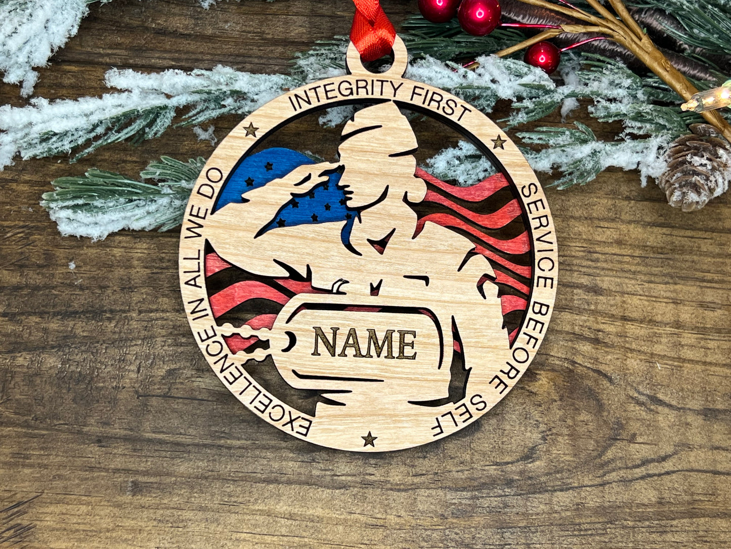 Custom Aircrew Wooden Ornament