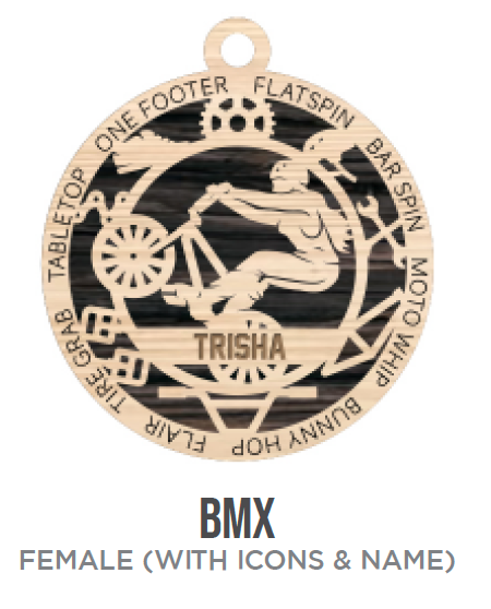 BMX Sports Wooden Ornament