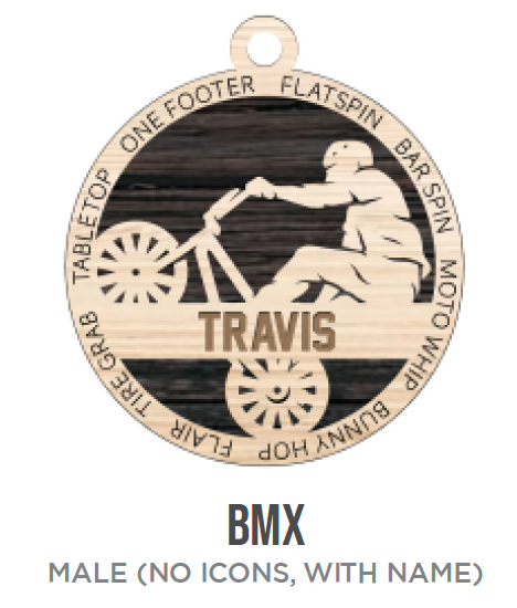 BMX Sports Wooden Ornament