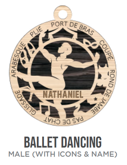 Dance Ballet Sports Wooden Ornament