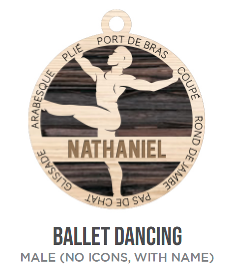 Dance Ballet Sports Wooden Ornament