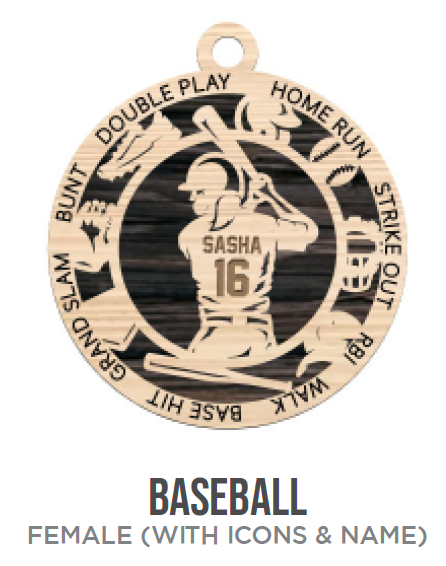 Baseball Sports Wooden Ornament