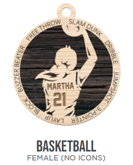 Basketball Sports Wooden Ornament