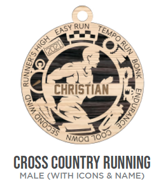 Cross Country Sports Wooden Ornament