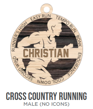 Cross Country Sports Wooden Ornament