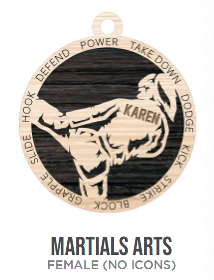 Martial Arts Sports Wooden Ornament