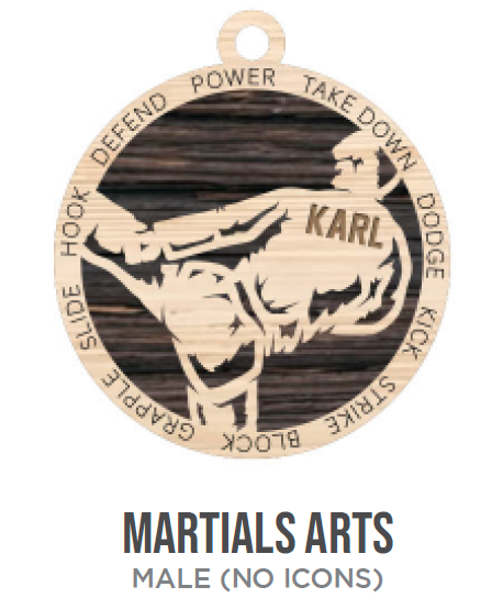 Martial Arts Sports Wooden Ornament