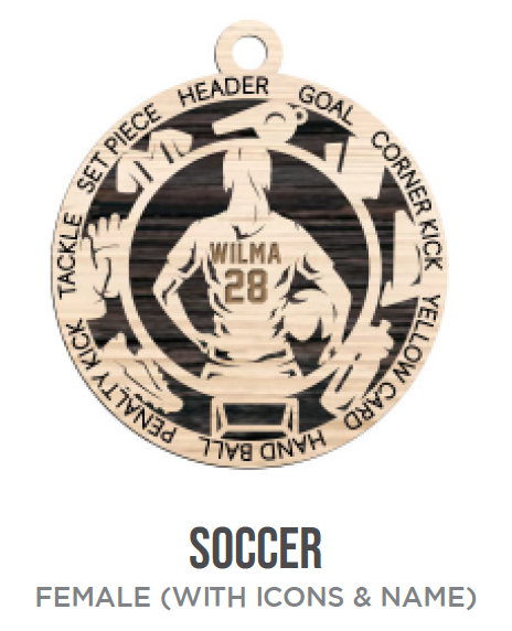 Soccer Sports Wooden Ornament