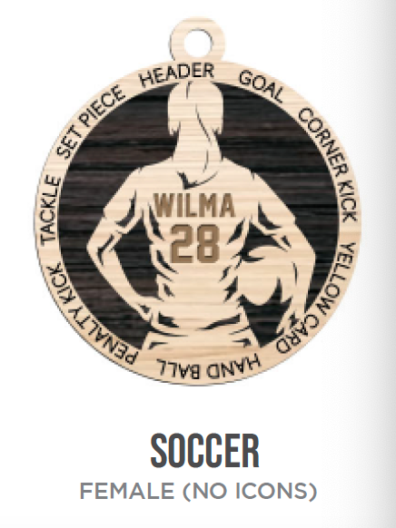 Soccer Sports Wooden Ornament