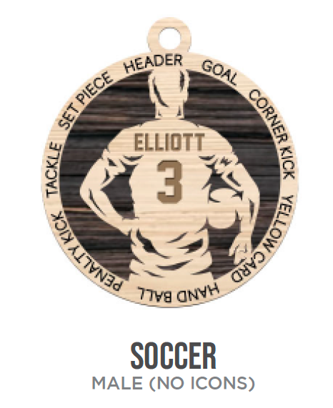 Soccer Sports Wooden Ornament