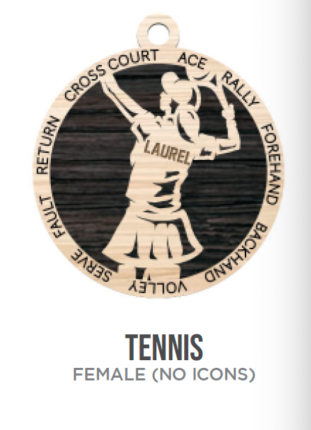 Tennis Sports Wooden Ornament