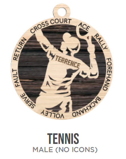 Tennis Sports Wooden Ornament