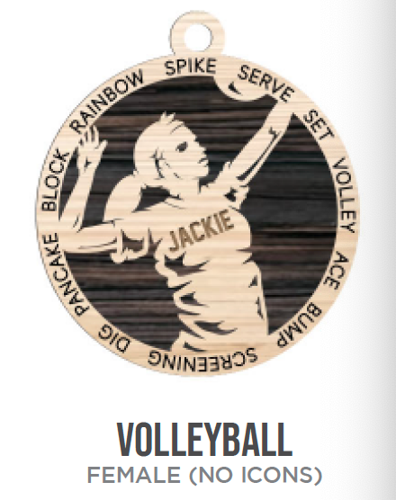 Volleyball Sports Wooden Ornament