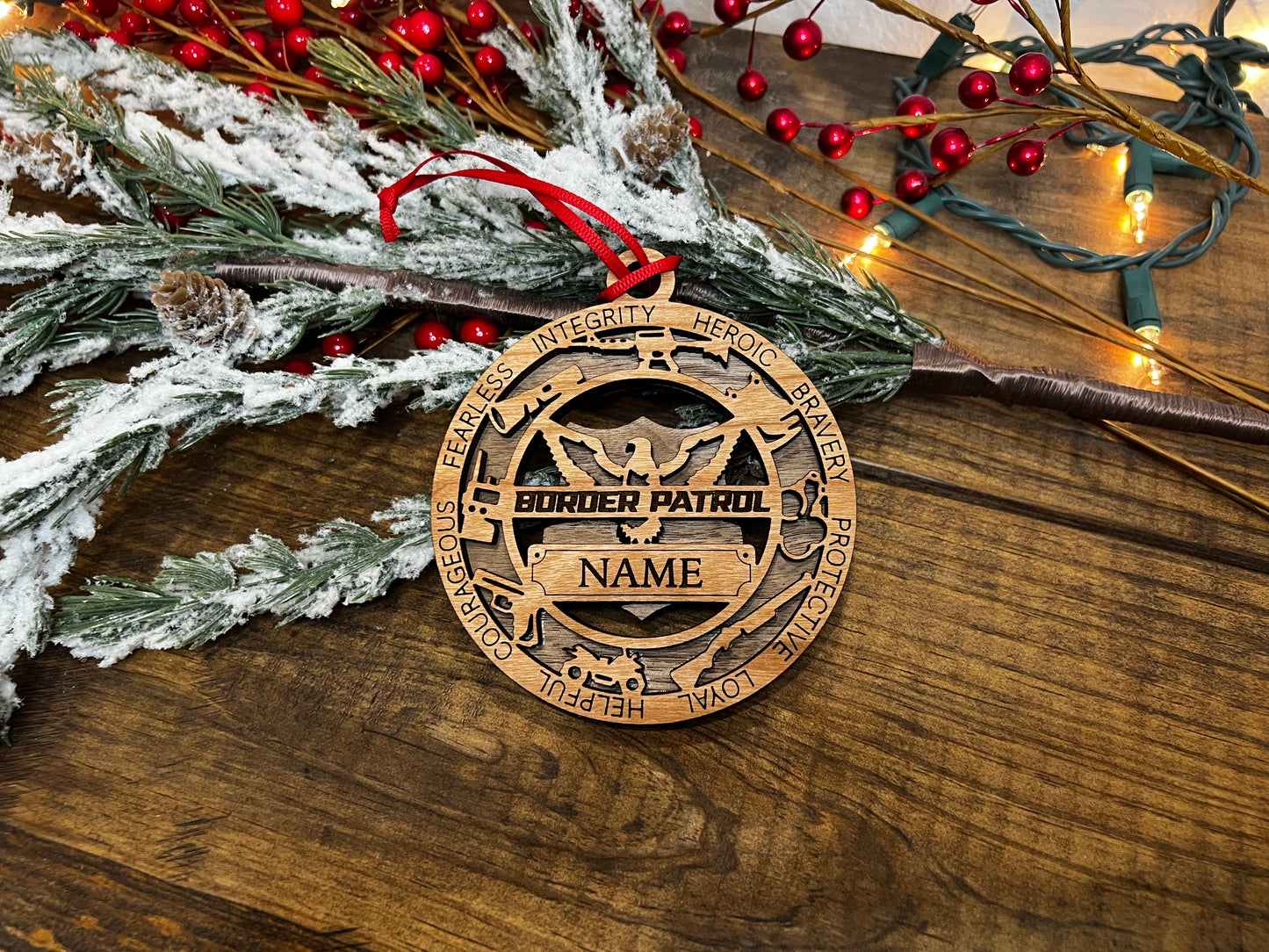 First Responders Wooden Ornaments