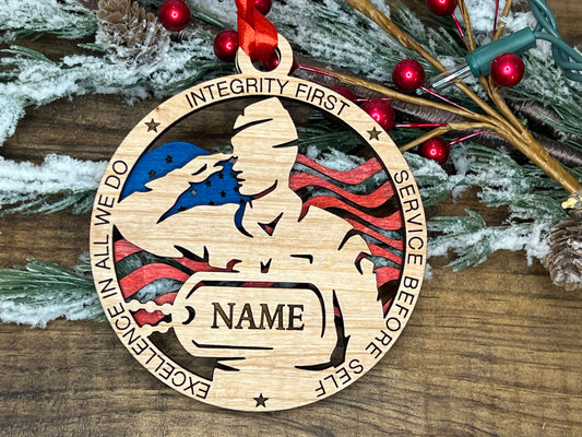 Custom Aircrew Wooden Ornament