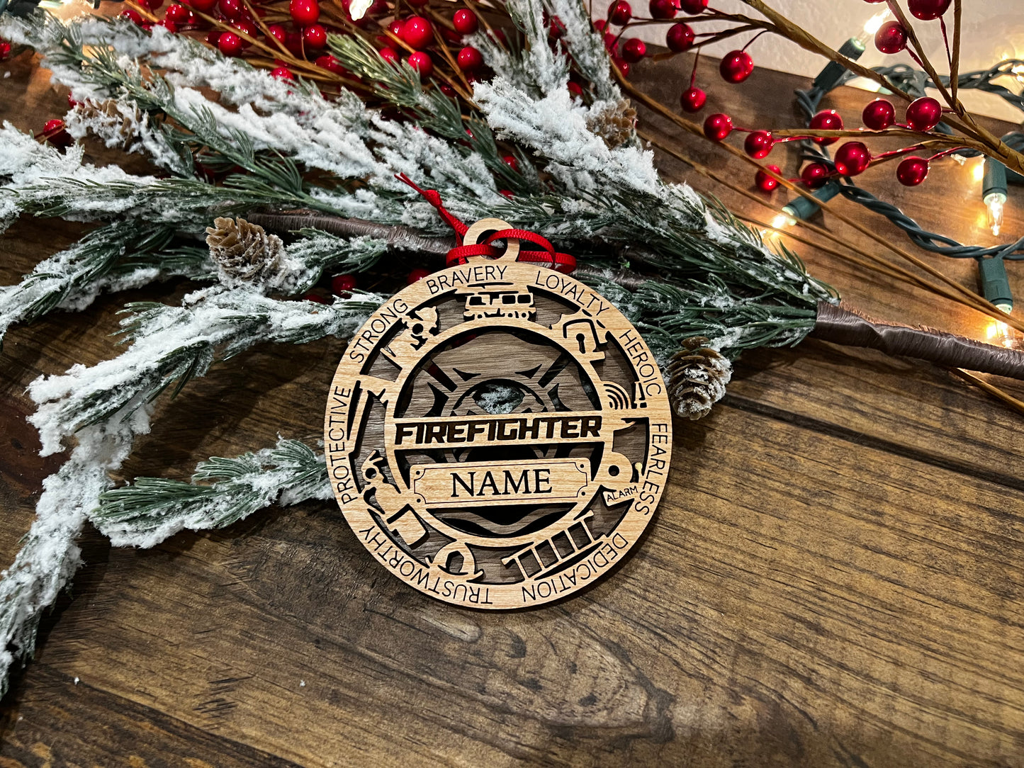 First Responders Wooden Ornaments